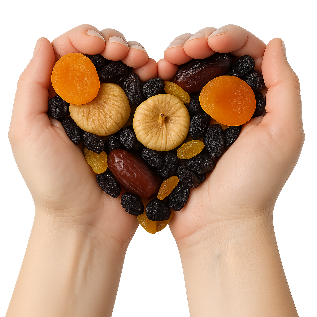 Dry Fruits in Heart Shape